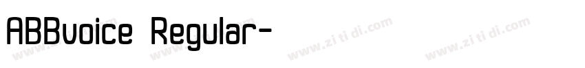 ABBvoice Regular字体转换